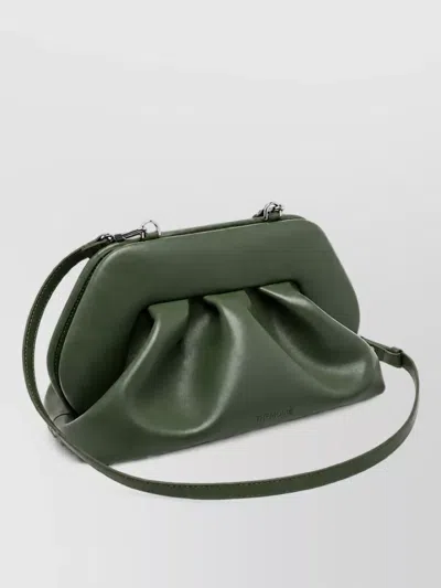 Themoirè Bios Medium Ruched Clutch Bag In Green