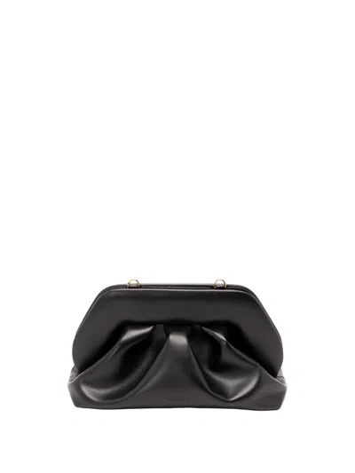 Themoire' Bios Medium Vegan Fabric Clutch In Black