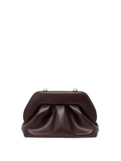 Themoire' Bios Medium Vegan Fabric Clutch In Brown