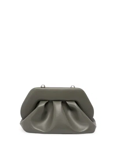 Themoire' Bios Medium Vegan Fabric Clutch In Green