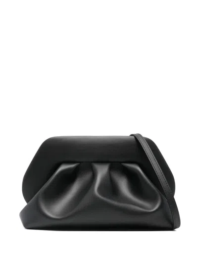 Themoirè Bios Medium Vegan Leather Clutch In Black