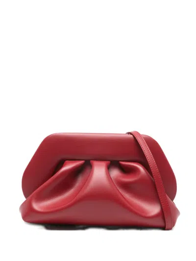 Themoire' Bios Medium Vegan Leather Clutch In Red
