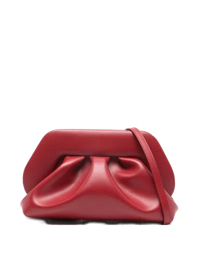 Themoirè Bios Medium Vegan Leather Clutch In Red
