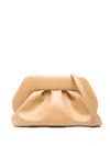 Themoirè Pleated Rectangular Clutch Adaptable Strap In Sand