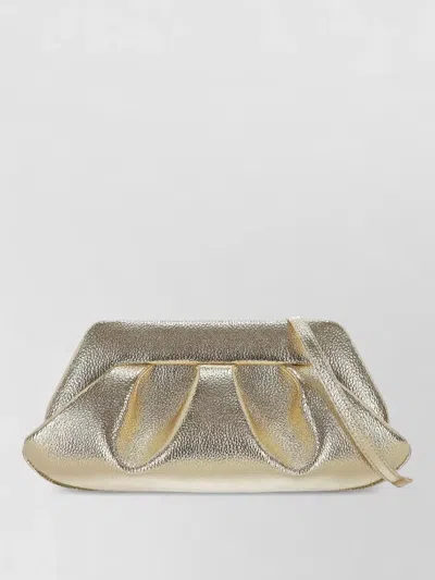 Themoirè Bios Metallic Pleated Clutch Bag Strap