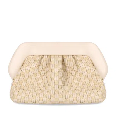 THEMOIRÈ THEMOIRÈ BIOS MICRO WEAVED STRAW SHELL CLUTCH BAG