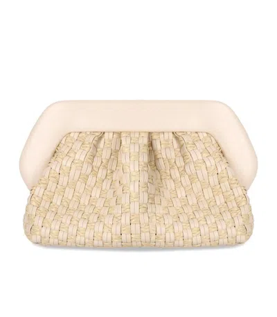 THEMOIRÈ THEMOIRÈ BIOS MICRO WEAVED STRAW SHELL CLUTCH BAG