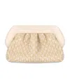 Themoirè Bios Micro Weaved Straw Shell Clutch Bag In Multi