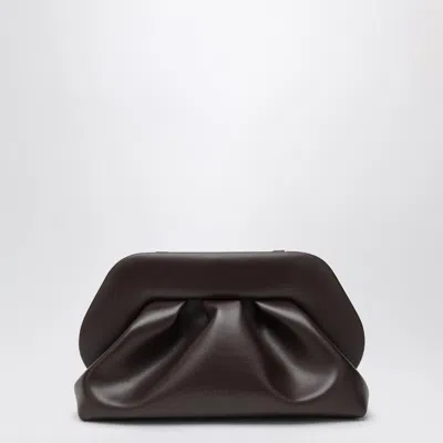Themoire' Bios Mini Leather Clutch Bag In Brown