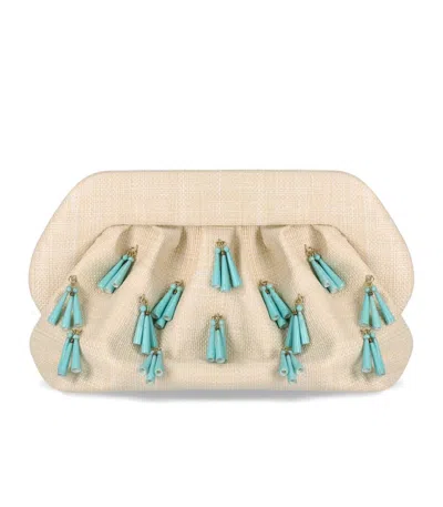 Themoirè Bios Paper Fringe Butter Clutch Bag