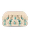 Themoirè Bios Paper Fringe Butter Clutch Bag In Multi