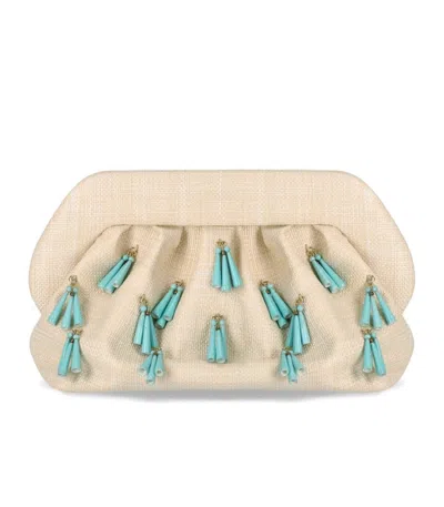 Themoirè Bios Paper Fringe Butter Clutch Bag In Multi