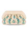 Themoirè Bios Paper Fringe Butter Clutch Bag In Sand