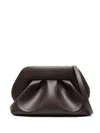 Themoirè Bios Pleated Clutch Bag In Brown