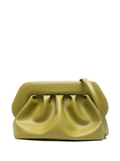 Themoirè Bios Pleated Clutch Bag In Green