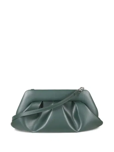 Themoirè Bios Pleated Clutch Bag In Green