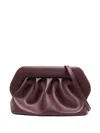 Themoirè Vegan Compact Clutch Removable Strap In Burgundy