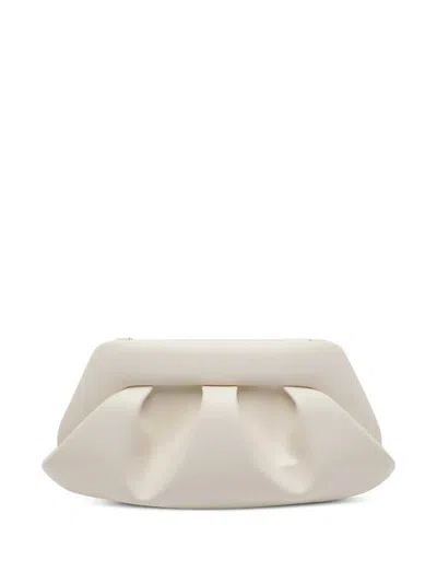 Themoire' Bios Pleated Shoulder Bag In Nude & Neutrals