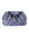 Themoirè Bios Porridge Print Deep Ocean Clutch Bag In Blue