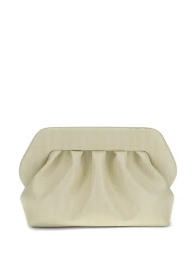 Themoirè Tia Clutch In Light Beige In Neutral