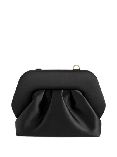 Themoirè Bios Ruched Clutch Bag In Black