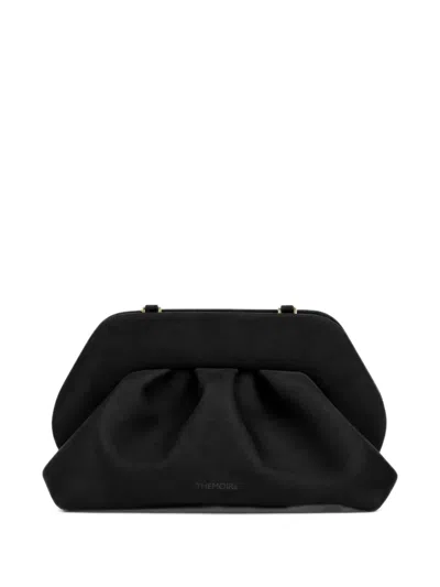 Themoirè Bios Ruched Clutch Bag In Black