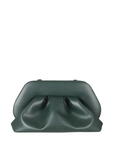 Themoirè Bios Ruched Clutch Bag In Green