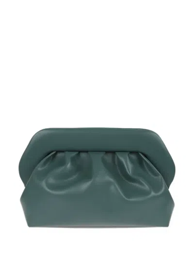 Themoirè Bios Ruched Clutch Bag In Grün