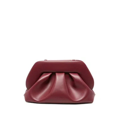 Themoirè Bios Ruched Clutch Bag In Red