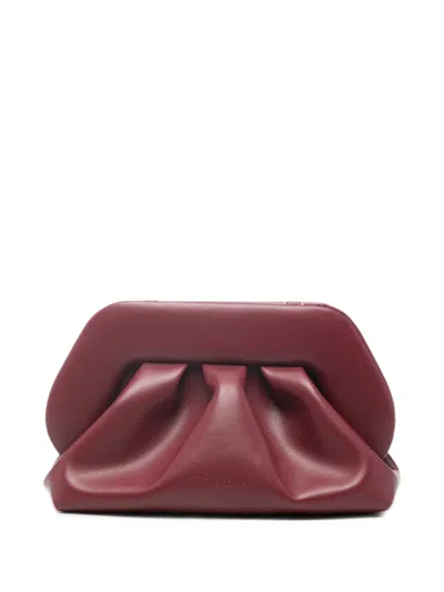 Themoirè Bios Ruched Clutch Bag In Red