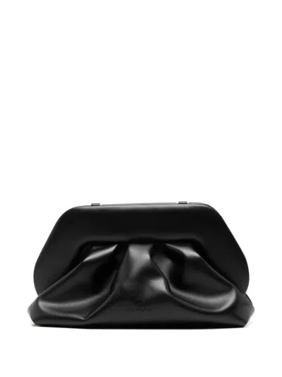 Themoire' Bios Ruched Clutch In Black