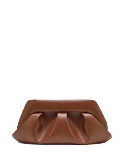 Themoirè Bios Ruched-detail Shoulder Bag In Brown