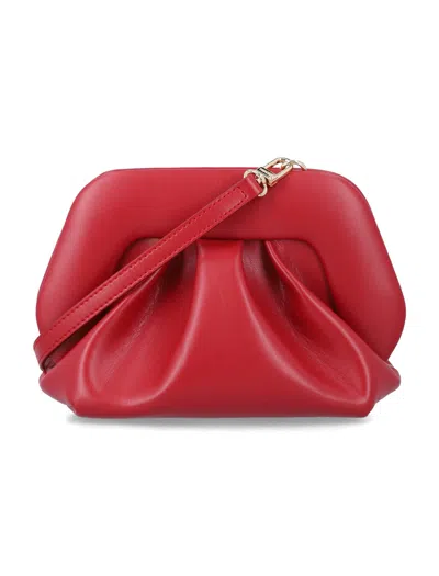Themoirè Small Bios Clutch Bag In Red