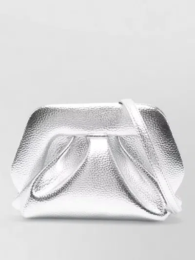 Themoirè Bios Small Clutch Bag Metallic Finish