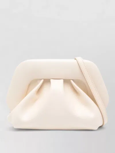 Themoirè Bios Small Leather Clutch Bag In Neutrals