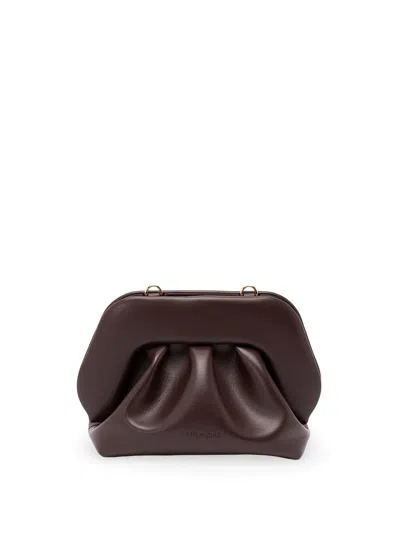 Themoire' Bios Small Vegan Fabric Clutch In Brown