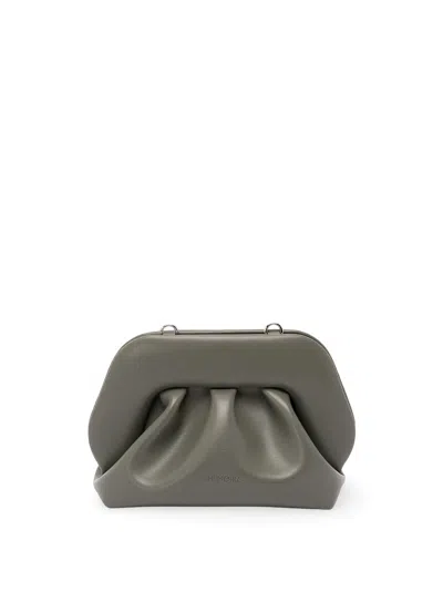 Themoire' Bios Small Vegan Fabric Clutch In Green