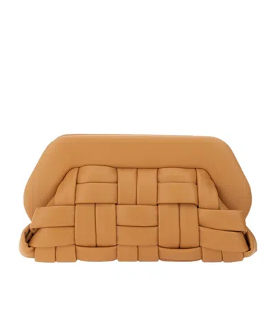 Themoirè Bios Weaved Clutch Bag In Brown