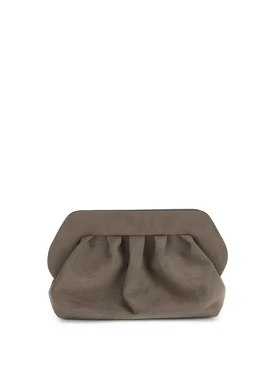 THEMOIRÈ BIOS SUEDE CLUTCH BAG