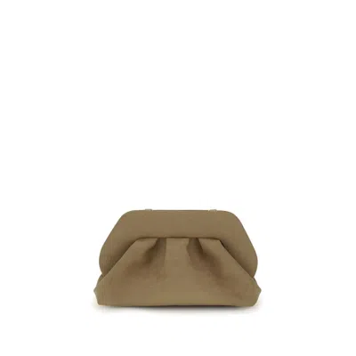 Themoirè Bios Suede Clutch Bag In Sand