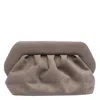 Themoirè Bios Suede Clutch In Gray