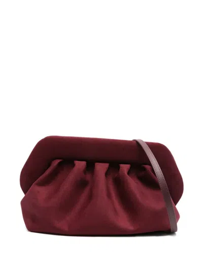 Themoirè Bios Suede Clutch In Red