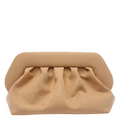 Themoirè Bios Suede Clutch In Sand