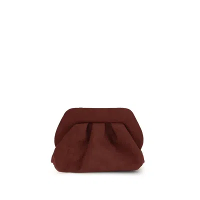 Themoirè Bios Suede Clutch Women's Bag In Brown