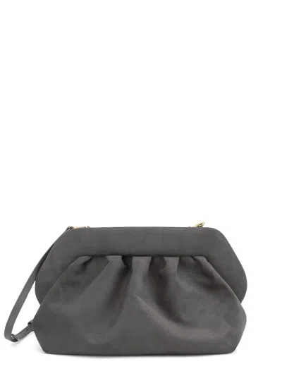 Themoire' Bios Suede Shoulder Bag In Gray