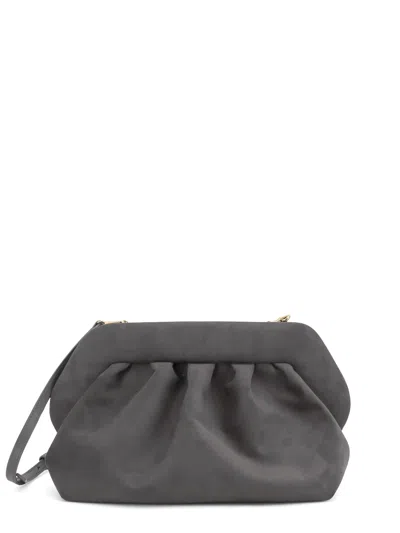 Themoirè Bios Suede Shoulder Bag In Gray