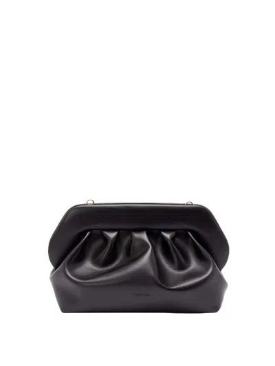 Themoire' Bios Vegan Fabric Clutch In Black