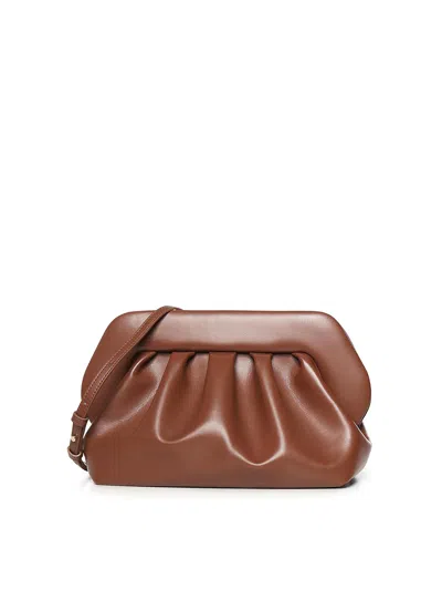 Themoirè Bios Vegan Fabric Clutch In Brown