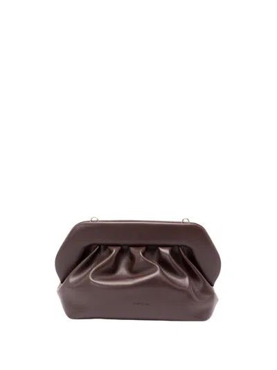 Themoire' Bios Vegan Fabric Clutch In Brown