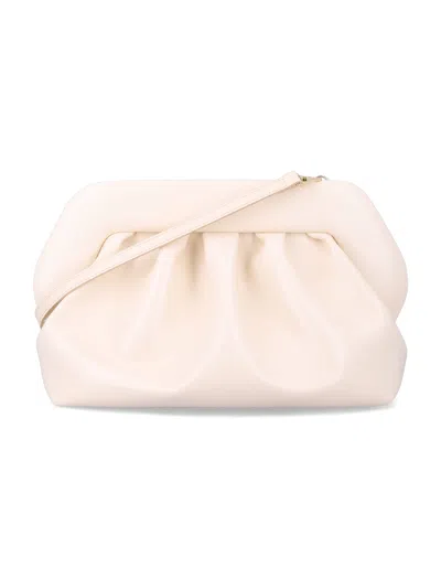 Themoirè Bios Vegan Fabric Scultpural Medium Clutch In White